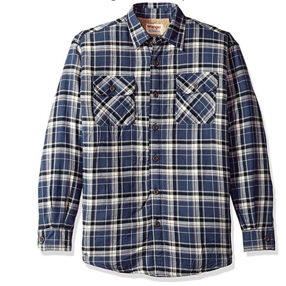 wrangler sherpa lined flannel